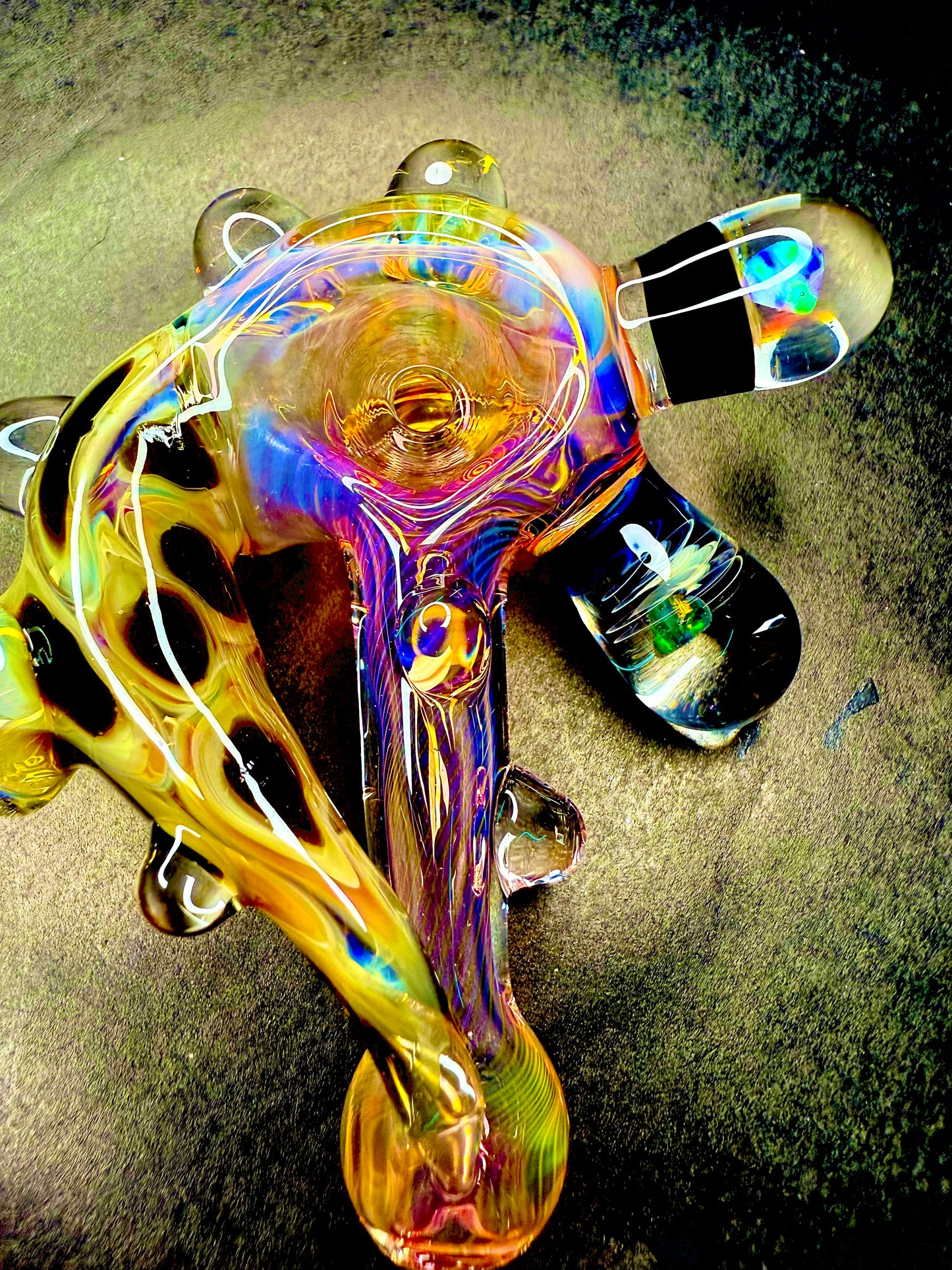 Horned Opal and 24k Gold Color Changer