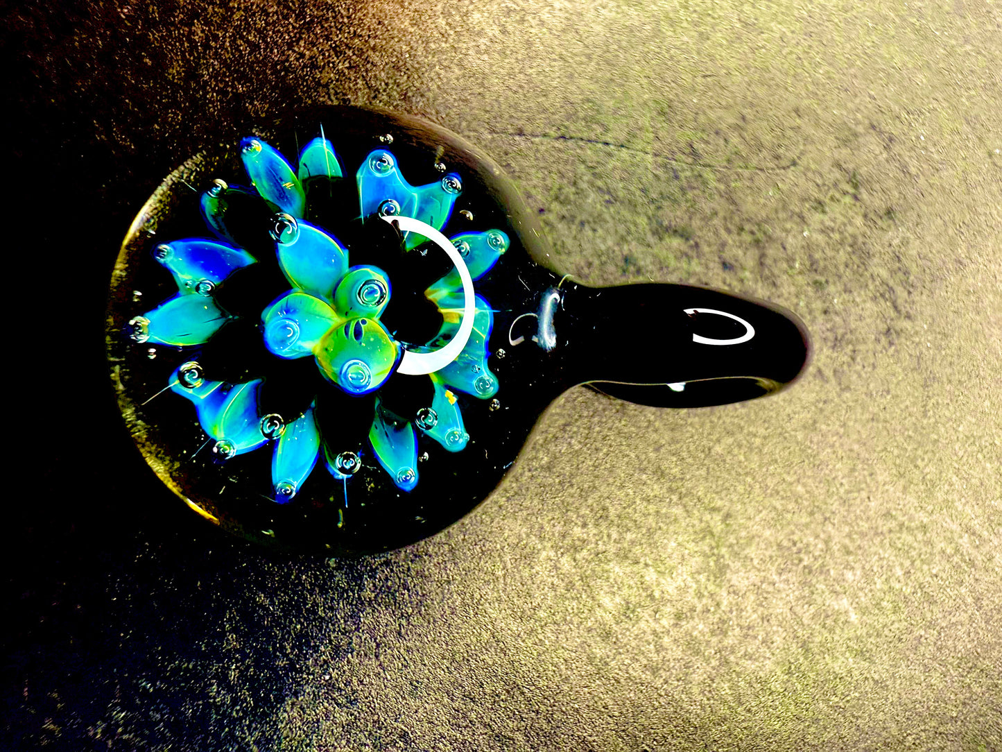 Sea anemone | Handblown Glass Pendant Unique Artisan Jewelry