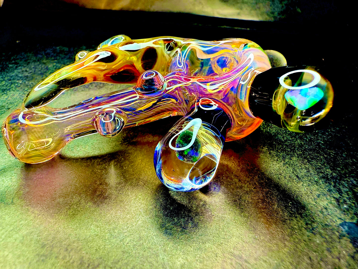 Horned Opal and 24k Gold Color Changer
