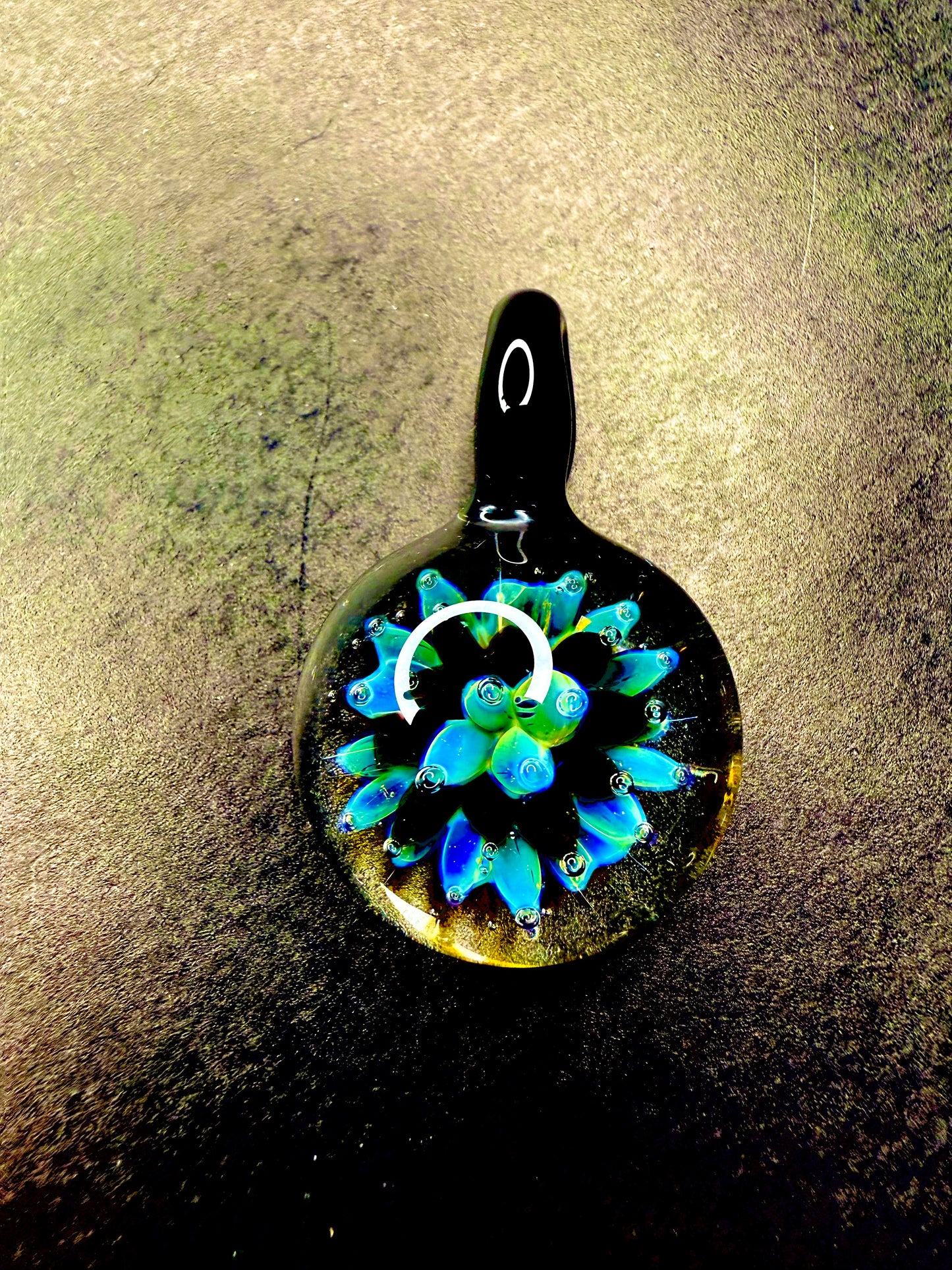 Sea anemone | Handblown Glass Pendant Unique Artisan Jewelry