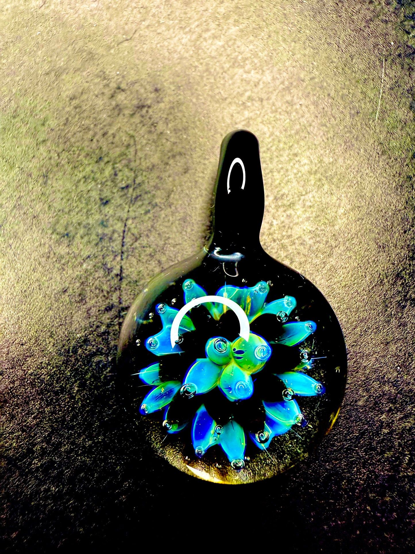 Sea anemone | Handblown Glass Pendant Unique Artisan Jewelry