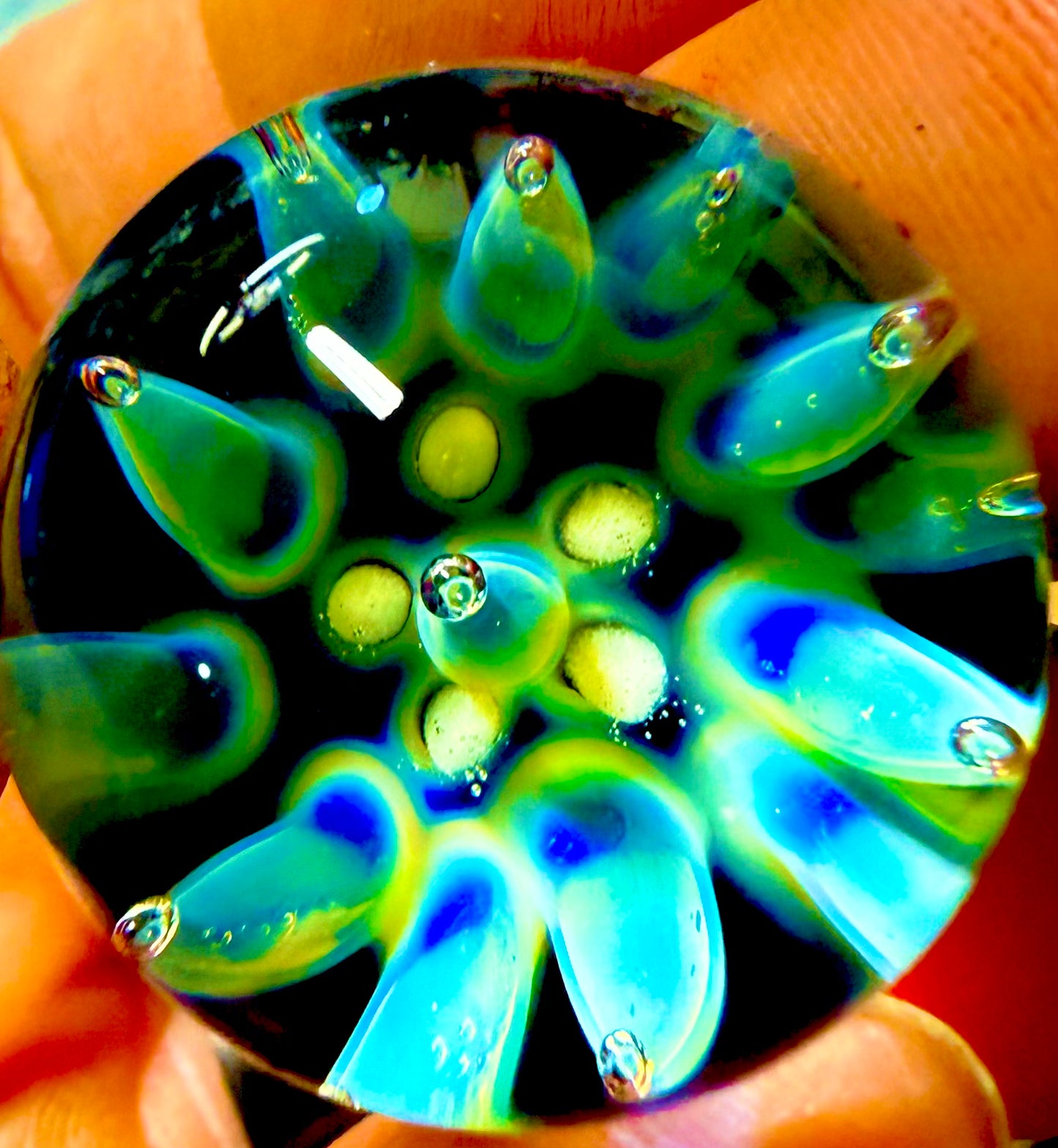 Neon Tide Sea Anemone Carb Cap Marble πβ¨