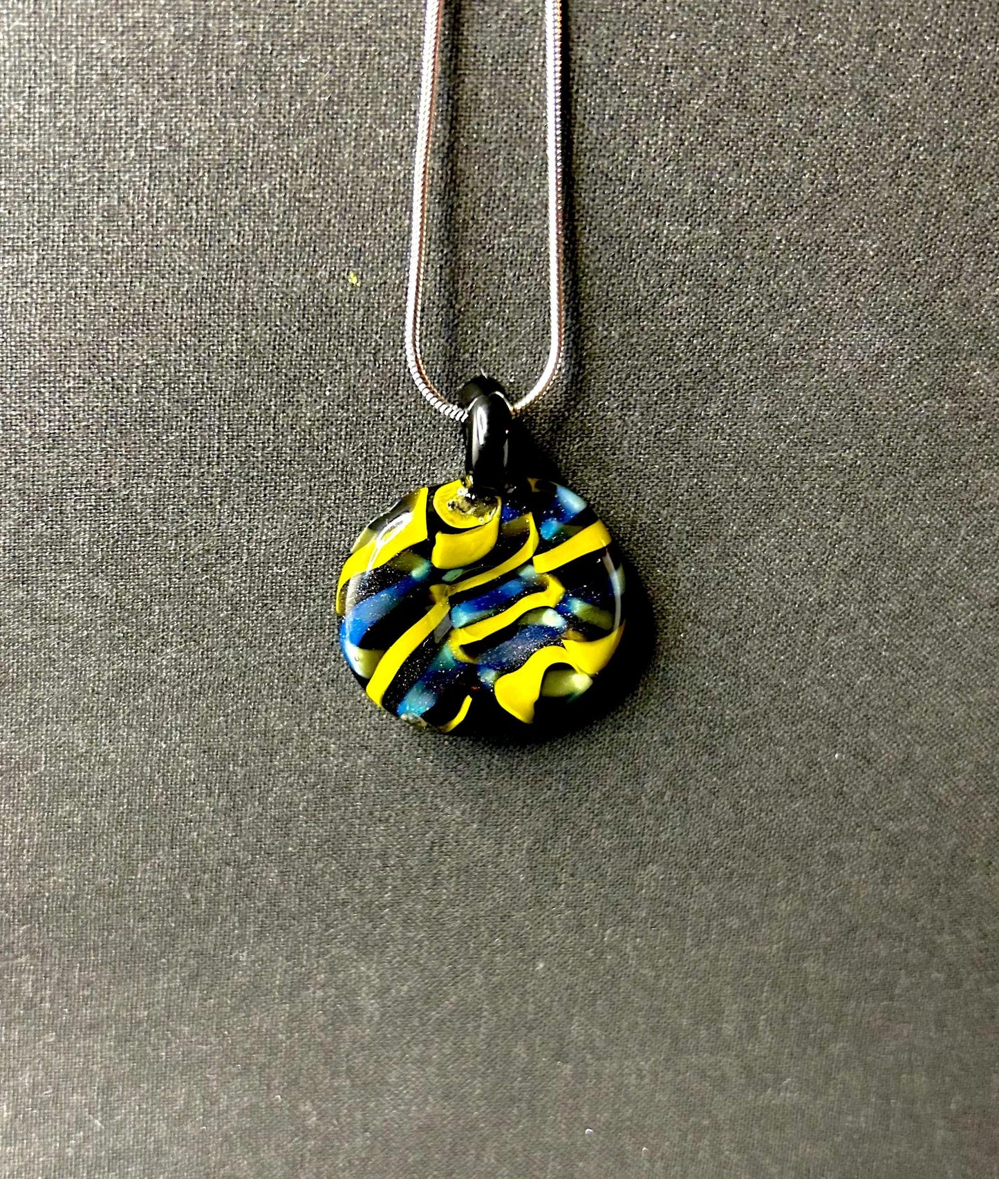 Picasso | Handblown Glass Pendant Unique Artisan Jewelry