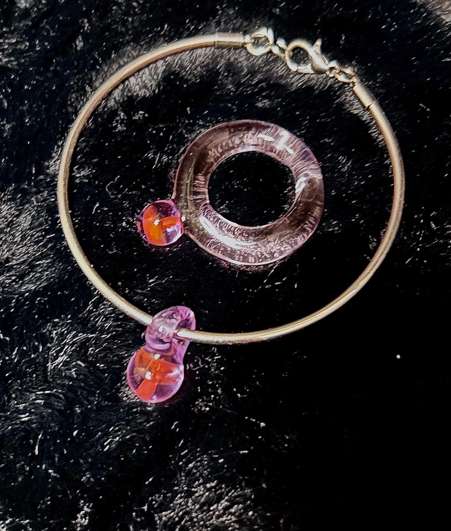 Mini Mushroom | Handblown Ring + Bracelet Set