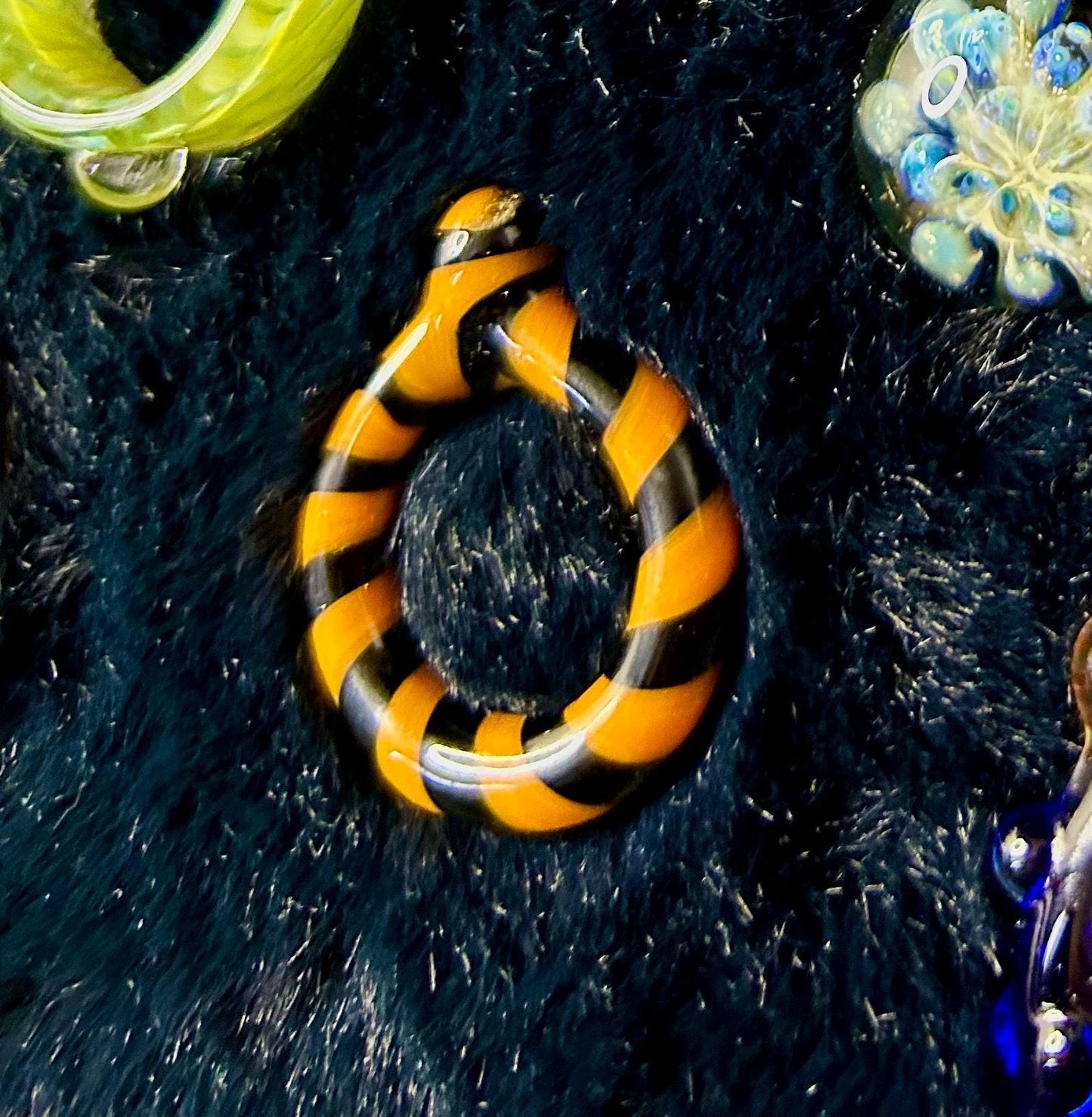 Kitschy Skelington Ring | Handblown Glass Ring Unique Artisan Jewelry