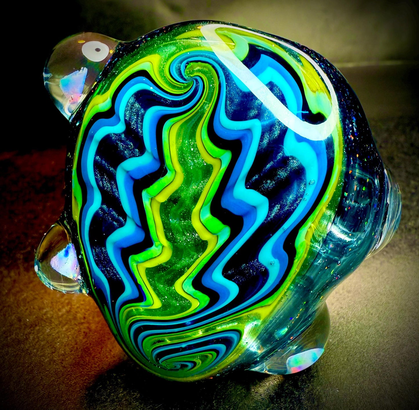 Moons of Saturn Sherlock | Collector Quality Handblown Glass Functional Art Unique Luxury 420 Accessory Artisan Piece