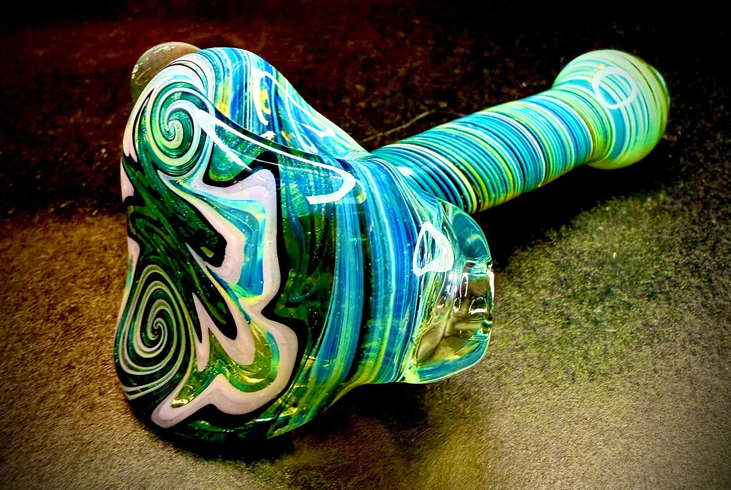 Cold Creek Ripple | Handblown Glass Classic Functional Art Unique Artisan Piece