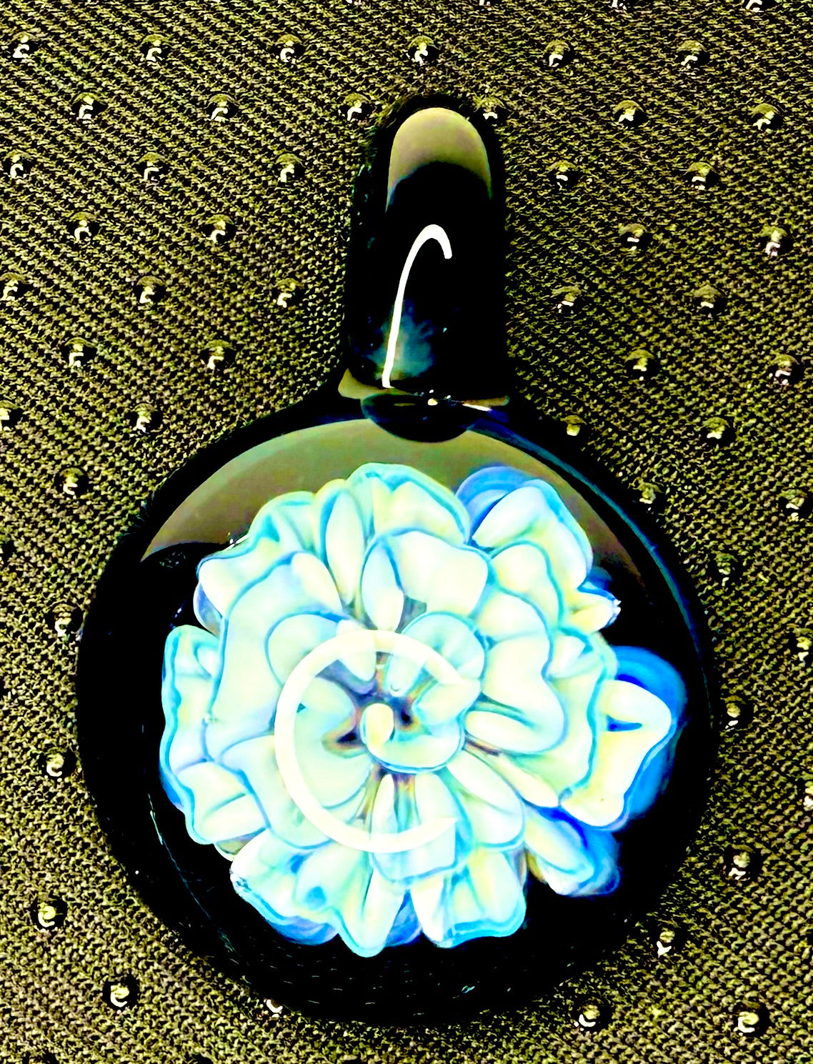 Ethereal Ghost Rose Pendant