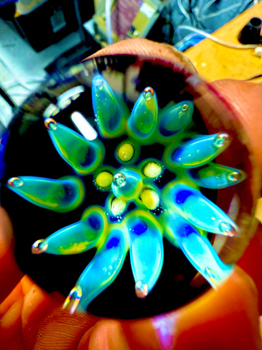 Neon Tide Sea Anemone Carb Cap Marble 🌊✨